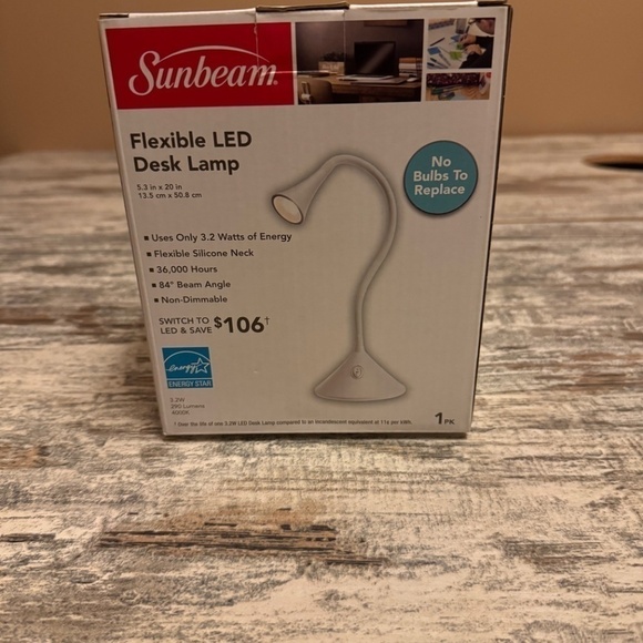 Sunbeam LED Desk Lamp Flexible Non Dimmable - Picture 6 of 8